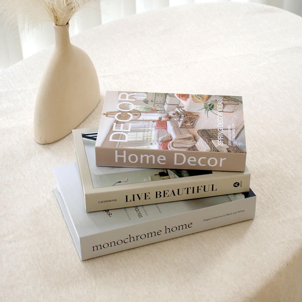 Home Decor Magazine - مجموعة من 3 قطع كتب زخرفية
