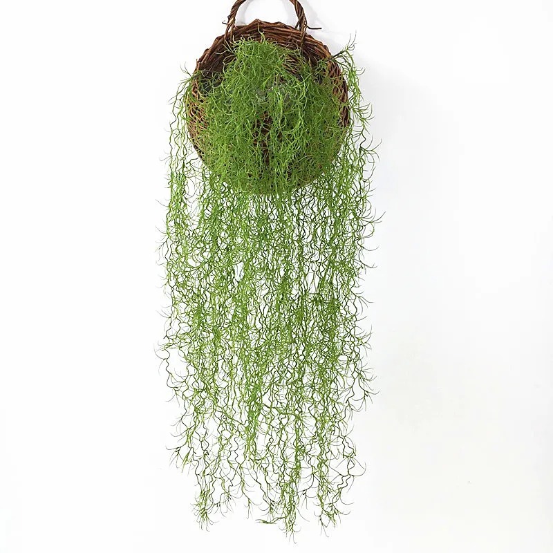 Rattan Plant Basket - 1/3/5 قطع نباتات عشبية خضراء اصطناعية
