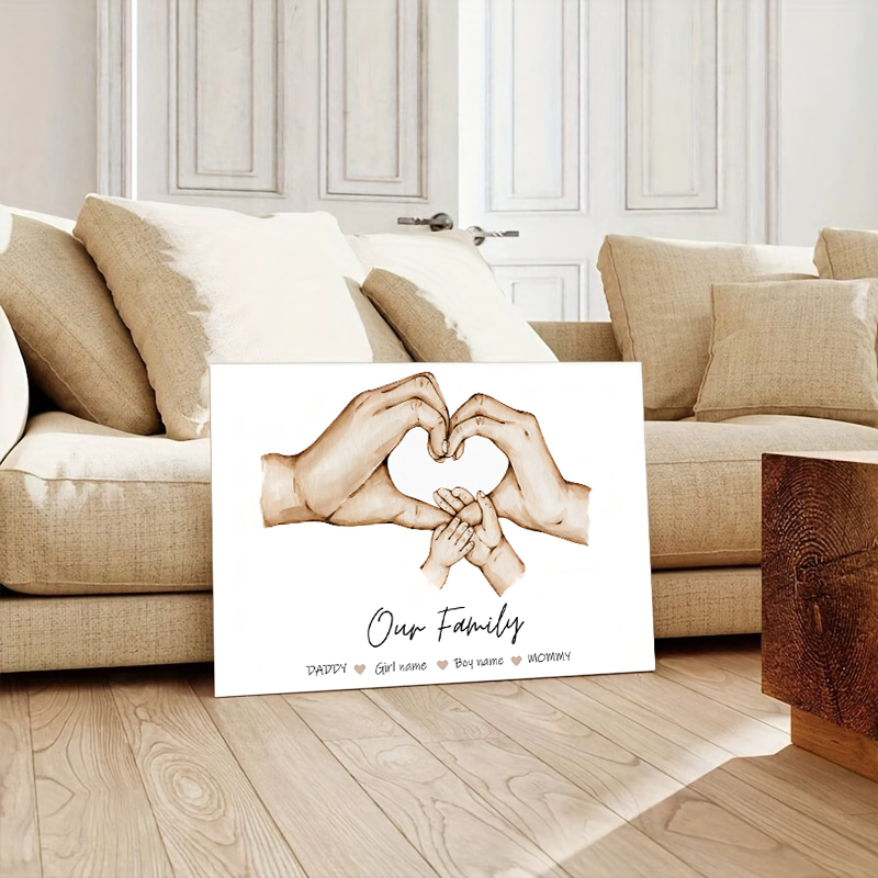 شخصية مخصصة الأسرة اليد المشار - مراجعة Home Decor Theme وسعره