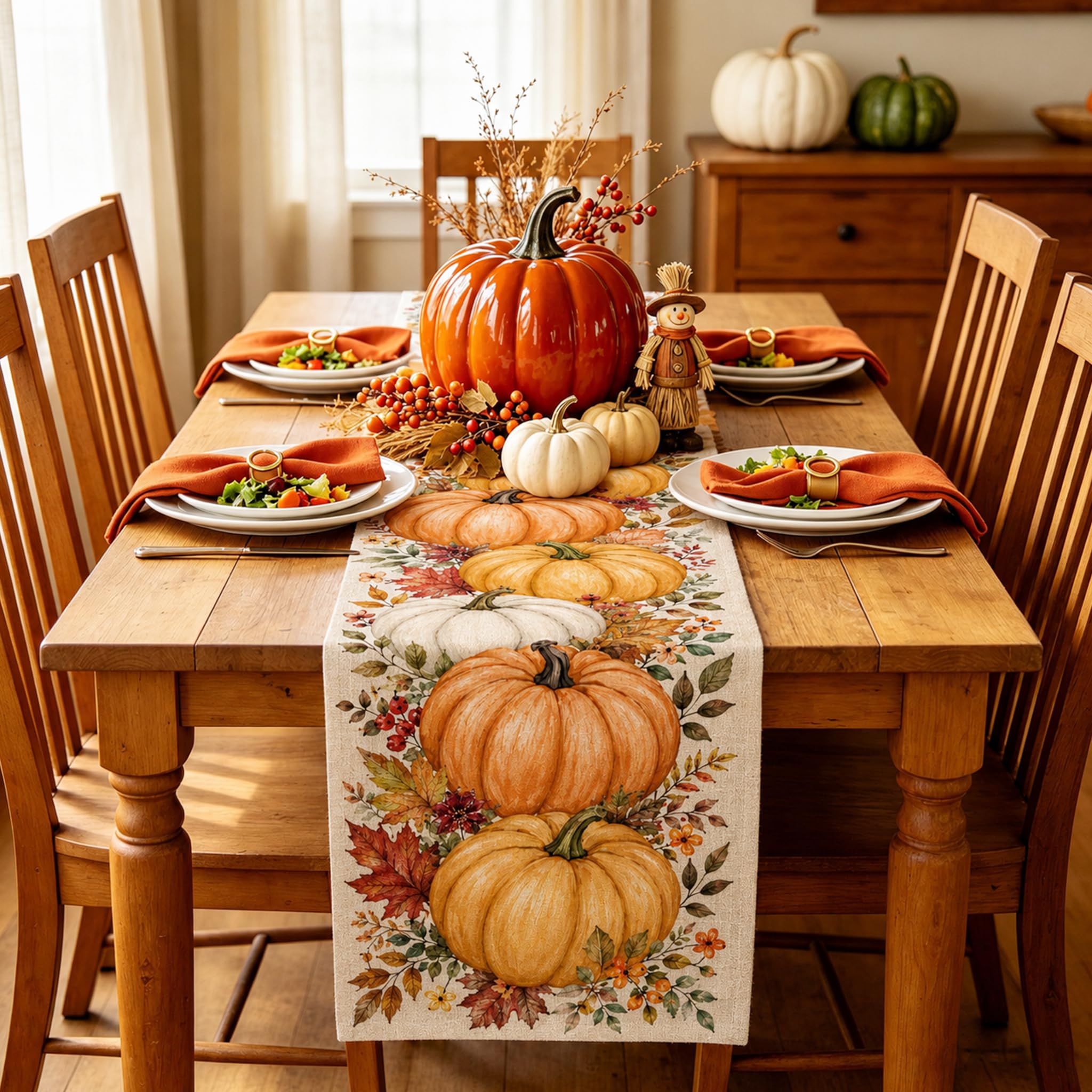 مفرش طاولة للهالوين بتصميم قوط - مراجعة Linen Table Runner وسعره