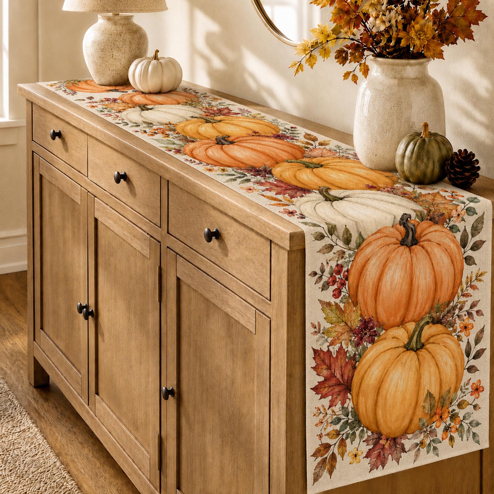 مفرش طاولة للهالوين بتصميم قوط - مراجعة Linen Table Runner وسعره