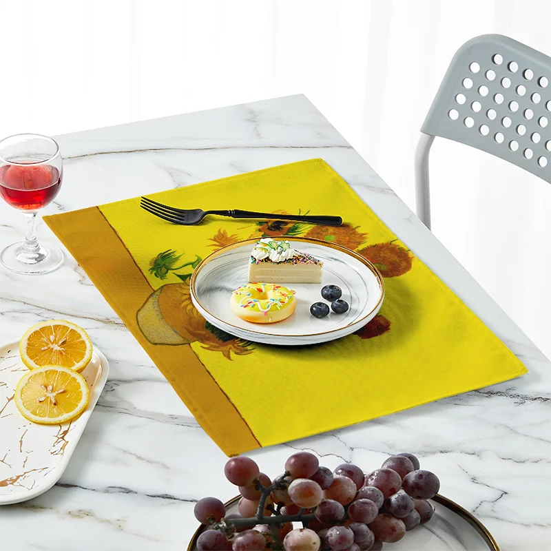 جديد فان جوخ النفط اللوحة الجد - مراجعة Linen Table Runner وسعره