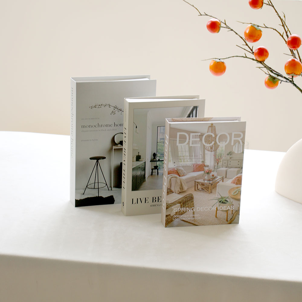 مجموعة من 3 قطع كتب زخرفية فاخ - مراجعة Home Decor Magazine وسعره