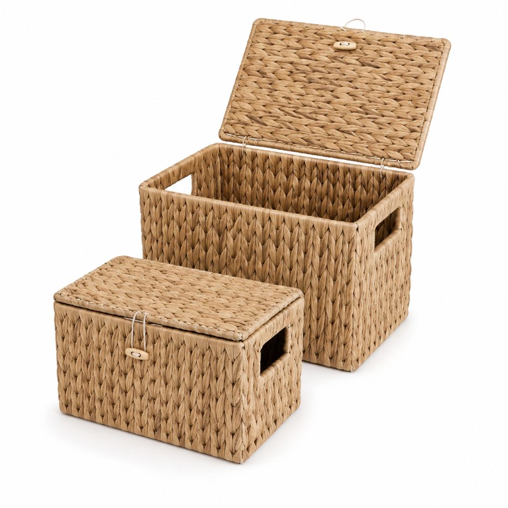 سلة تخزين مستطيلة من قش ورد ال - مراجعة Rattan Plant Basket وسعره