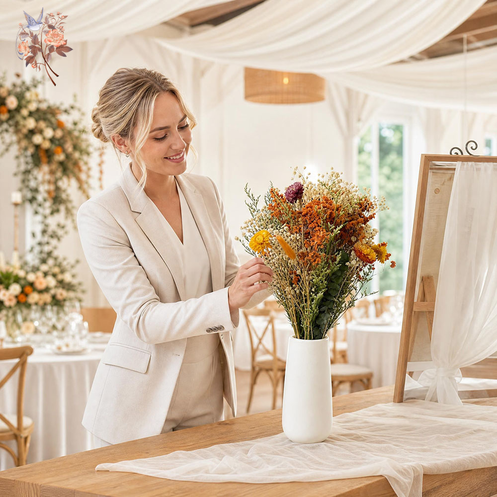 باقة زهور مجففة للخريف، عشب ال - مراجعة Pampas Grass Decor وسعره